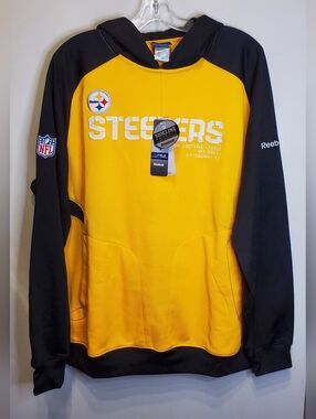68. NWT - NFL Reebok Pittsburgh Steelers On Field Hoodie